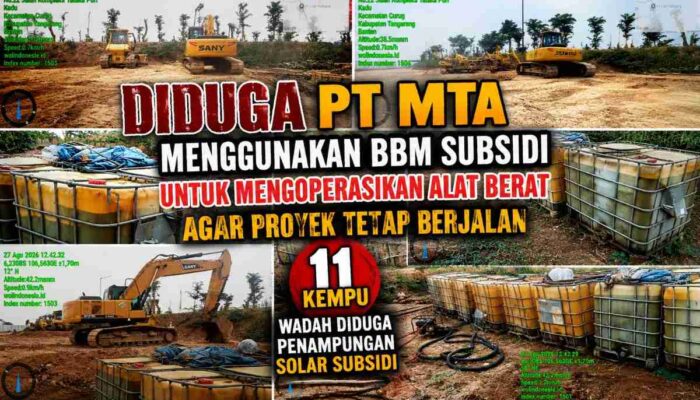 11 Kempu Solar di Proyek Paramount Petals Disorot, PT MTA Diduga Gunakan BBM Subsidi untuk Alat Berat