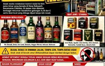 Kios Jamu Umar Jual Miras & Obat Kuat Ilegal Terbuka — Diduga Ada Oknum yang Melindungi, Terasa Kebal Hukum!