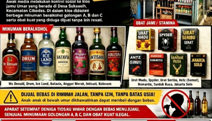 Kios Jamu Umar Jual Miras & Obat Kuat Ilegal Terbuka — Diduga Ada Oknum yang Melindungi, Terasa Kebal Hukum!