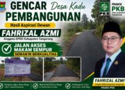 Gencar Pembangunan Desa Kadu Hasil Aspirasi Dewan Fahrizal Azmi, Jalan Akses Makam Sempur Semakin Berkualitas