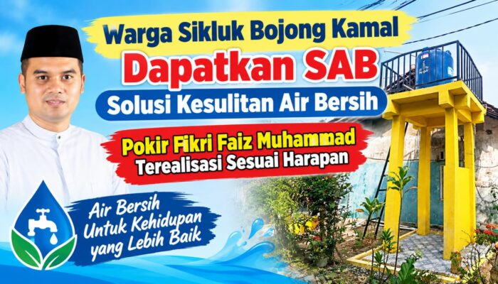 Warga Sikluk Bojong Kamal Dapatkan SAB Solusi Kesulitan Air Bersih, Pokir Fikri Faiz Muhammad Terealisasi Sesuai Harapan