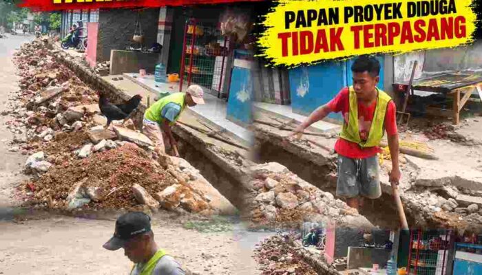 Proyek U-Ditch Desa Caringin Disorot: Tanah Galian Persempit Jalan, Papan Proyek Tak Terlihat, Pekerja Diduga Abaikan APD