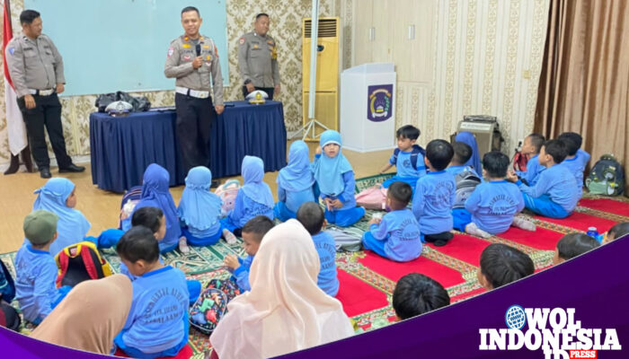 Polsek Serpong Terima Kunjungan RA As Salaamah: Ajari Murid Paham Rambu Lalu Lintas Sejak Dini