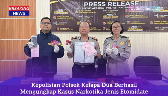 Polsek Kelapa Dua Ungkap Kasus Narkotika Jenis Etomidate